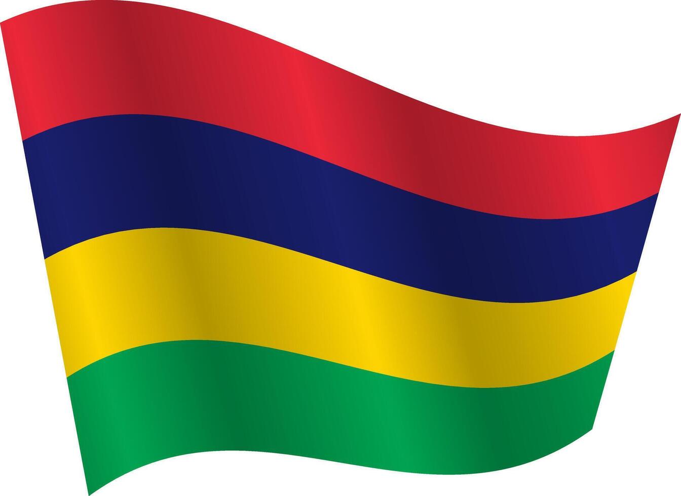 bandera de el país Mauricio en blanco antecedentes vector