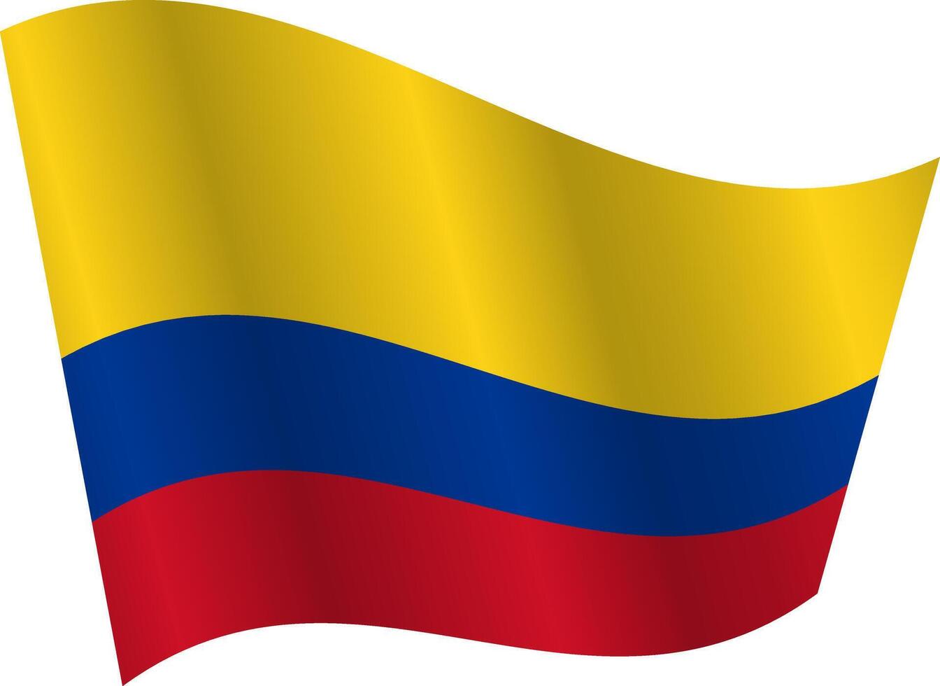 Flag of the country Colombia on a white background vector