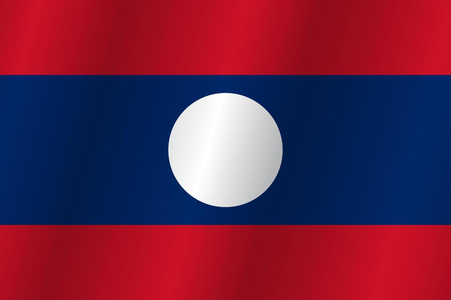 Flag of the country Laos on white background vector