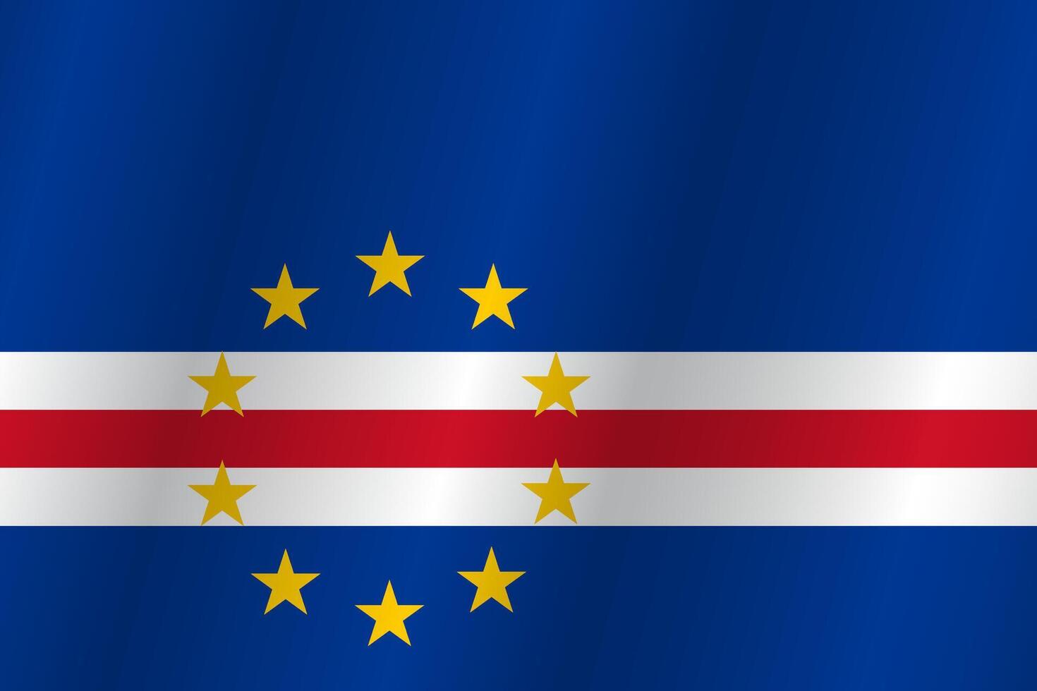 Flag of the country Cape Verde on a white background vector