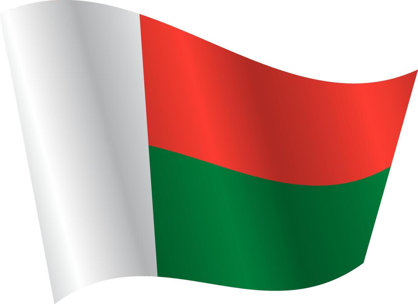 Flag of the country Madagascar on a white background vector