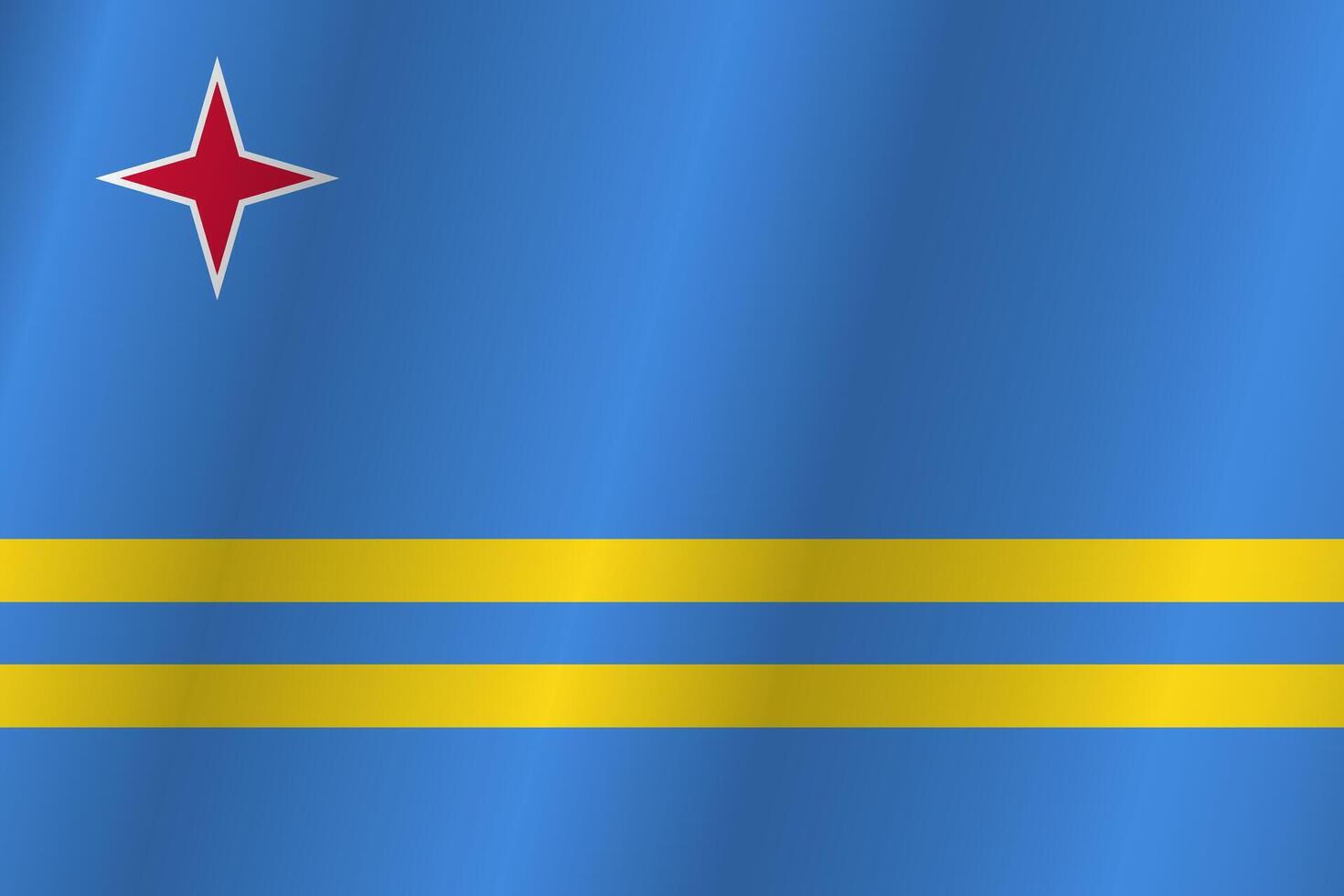 Flag of the country Aruba on a white background vector
