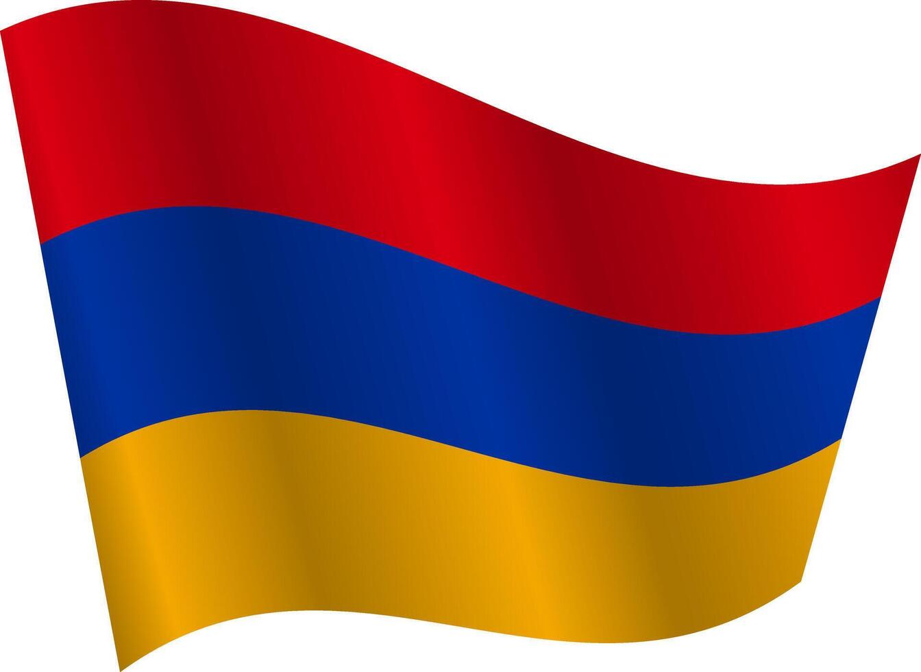 Flag of the country Armenia on white background vector
