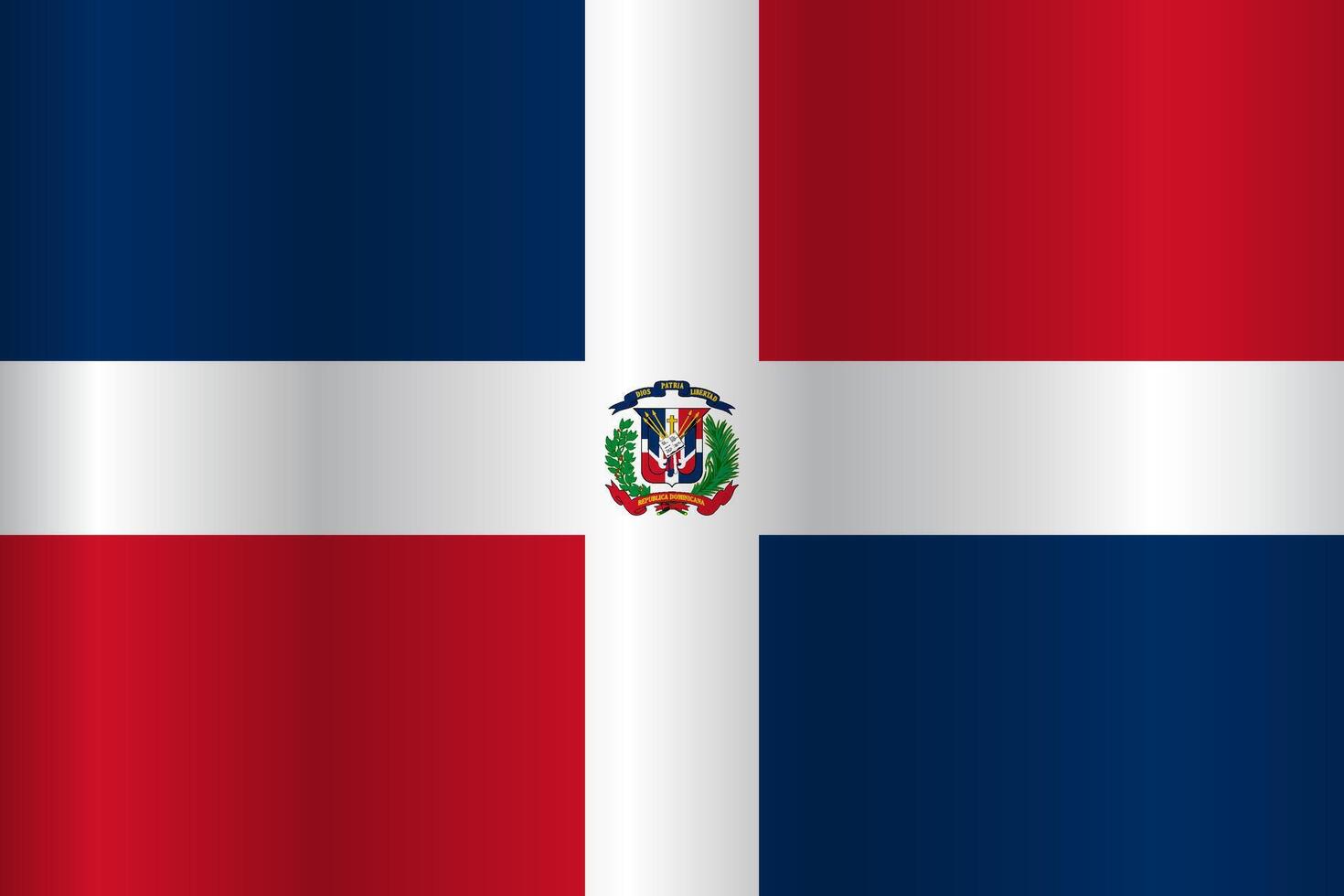 Flag of the country Dominican Republic on a white background vector