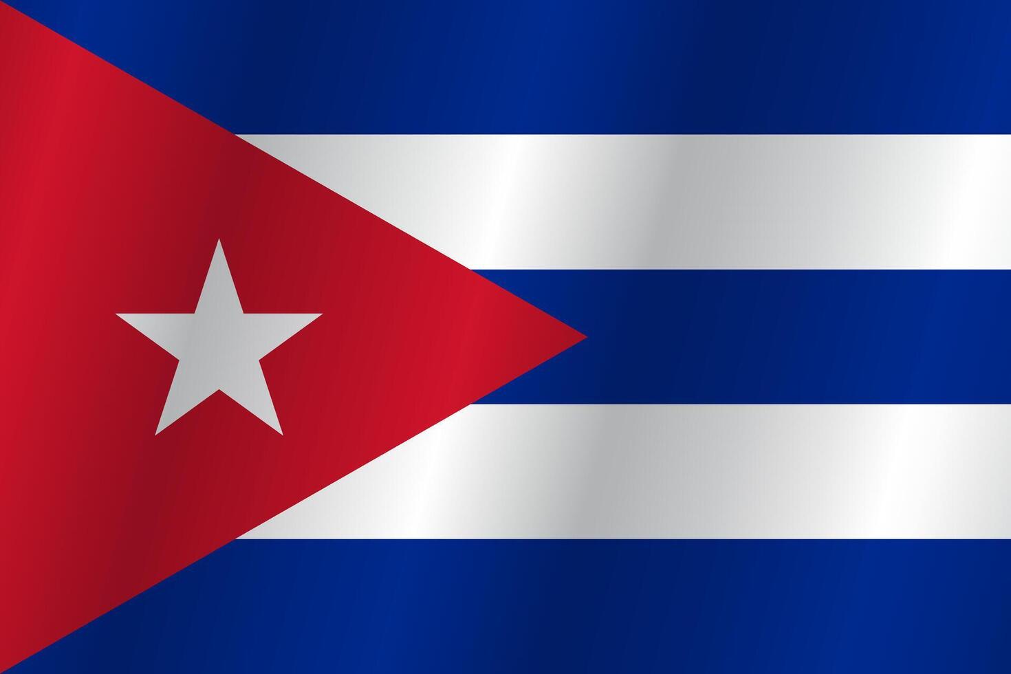 Flag of the country Cuba on a white background vector