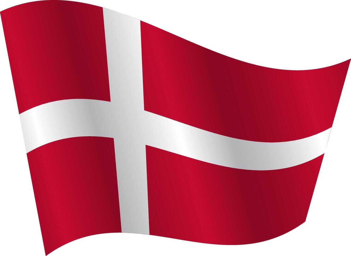 Flag of the country Denmark on a white background vector