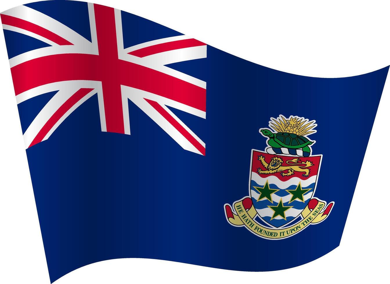 Flag of the country Cayman Islands on white background vector