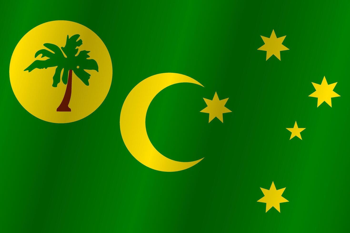 Flag of the country Cocos Keeling Islands on a white background vector