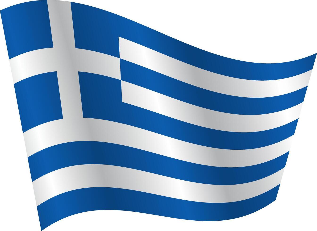 Flag of the country Greece on a white background vector