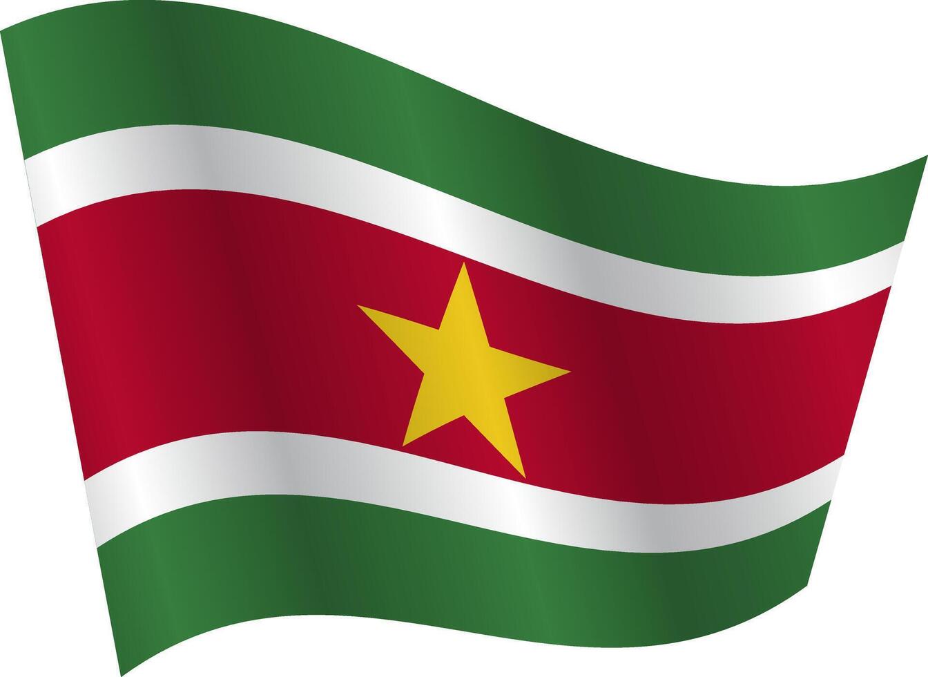 Flag of the country Suriname on a white background vector