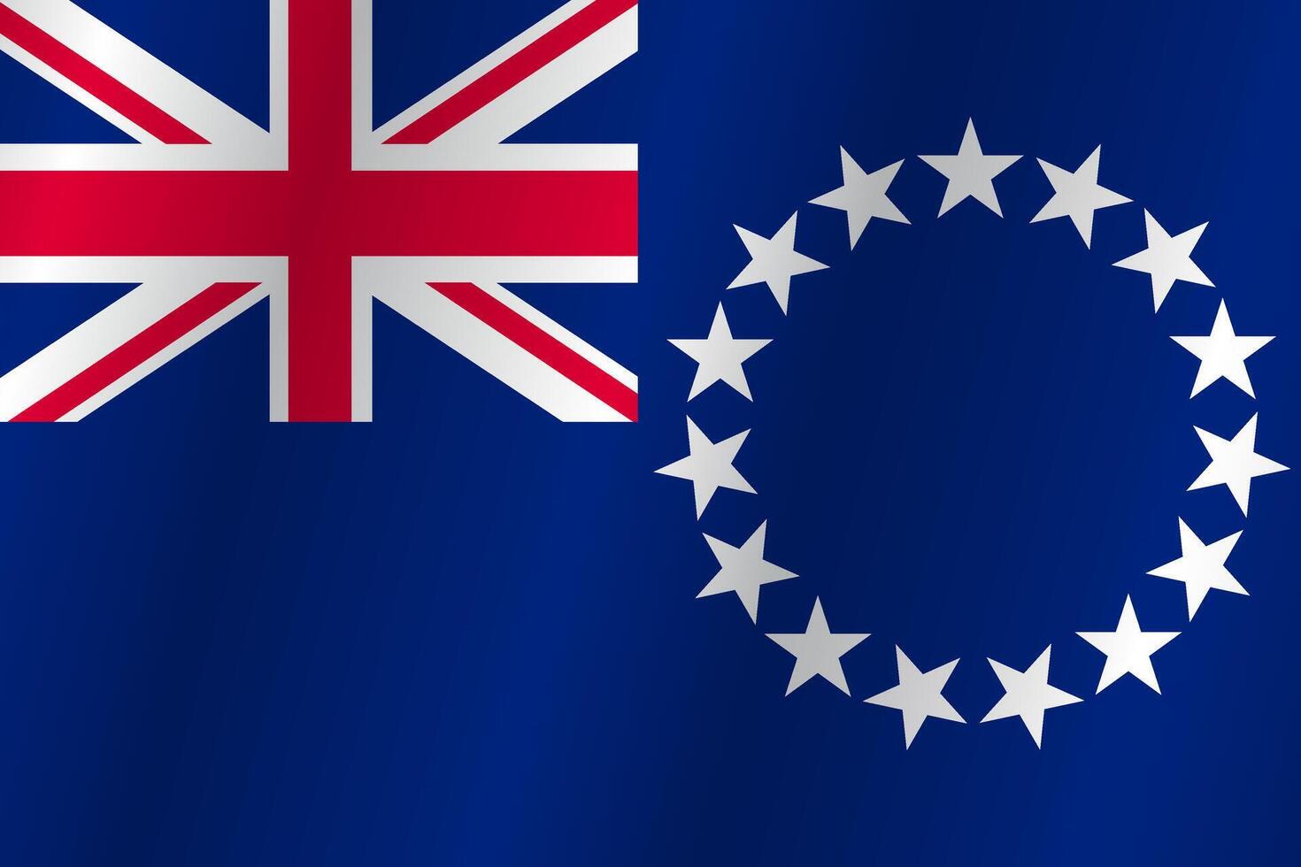 Flag of the country Cook Islands on a white background vector