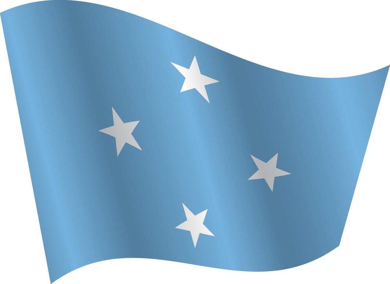 Flag of the country Federated States of Micronesia on white background vector