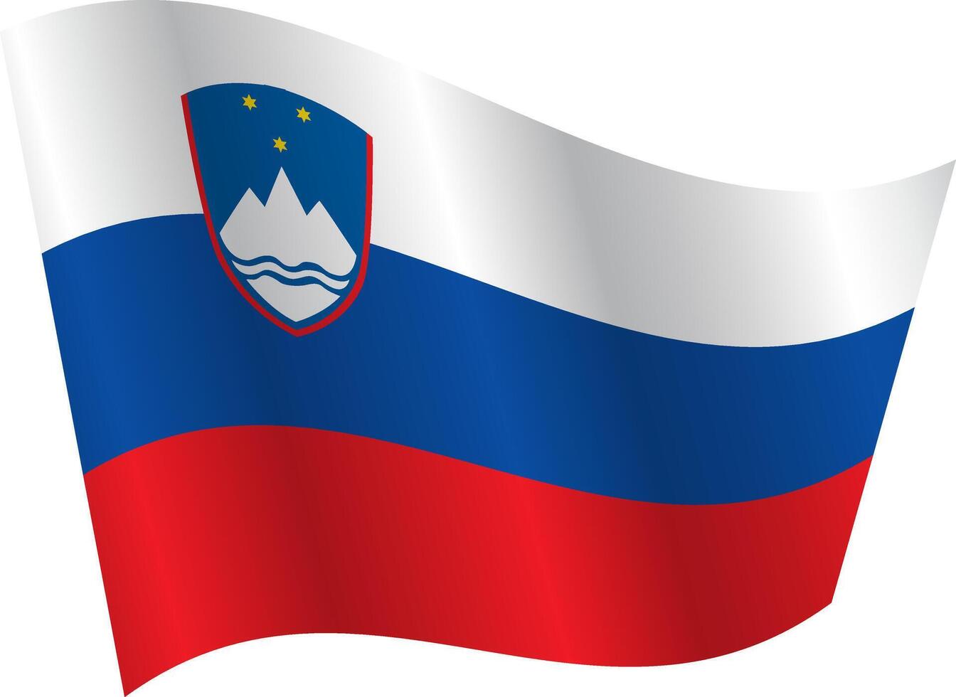 bandera de el país Eslovenia en un blanco antecedentes vector