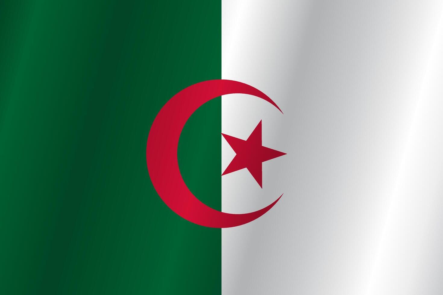 Flag of the country Algeria on a white background vector