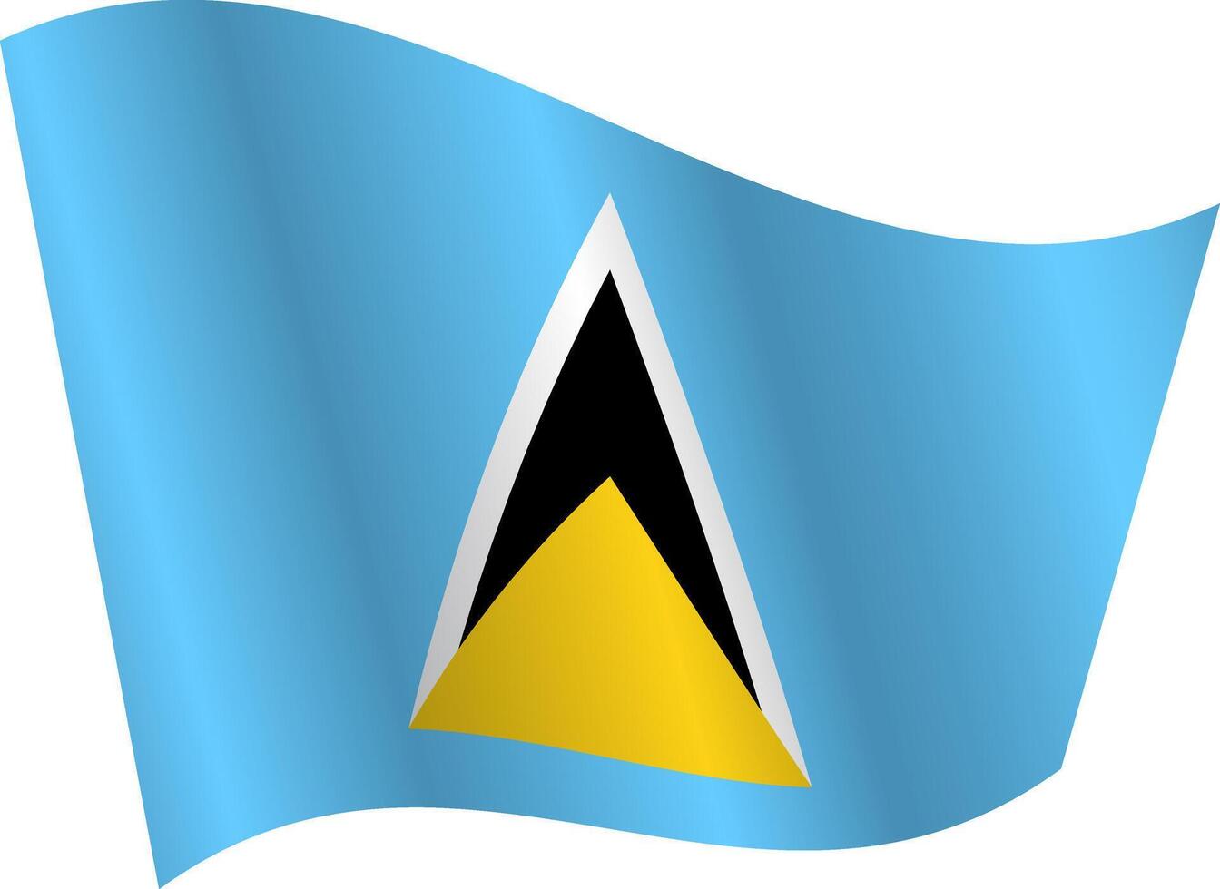 Flag of the country Saint Lucia on a white background vector