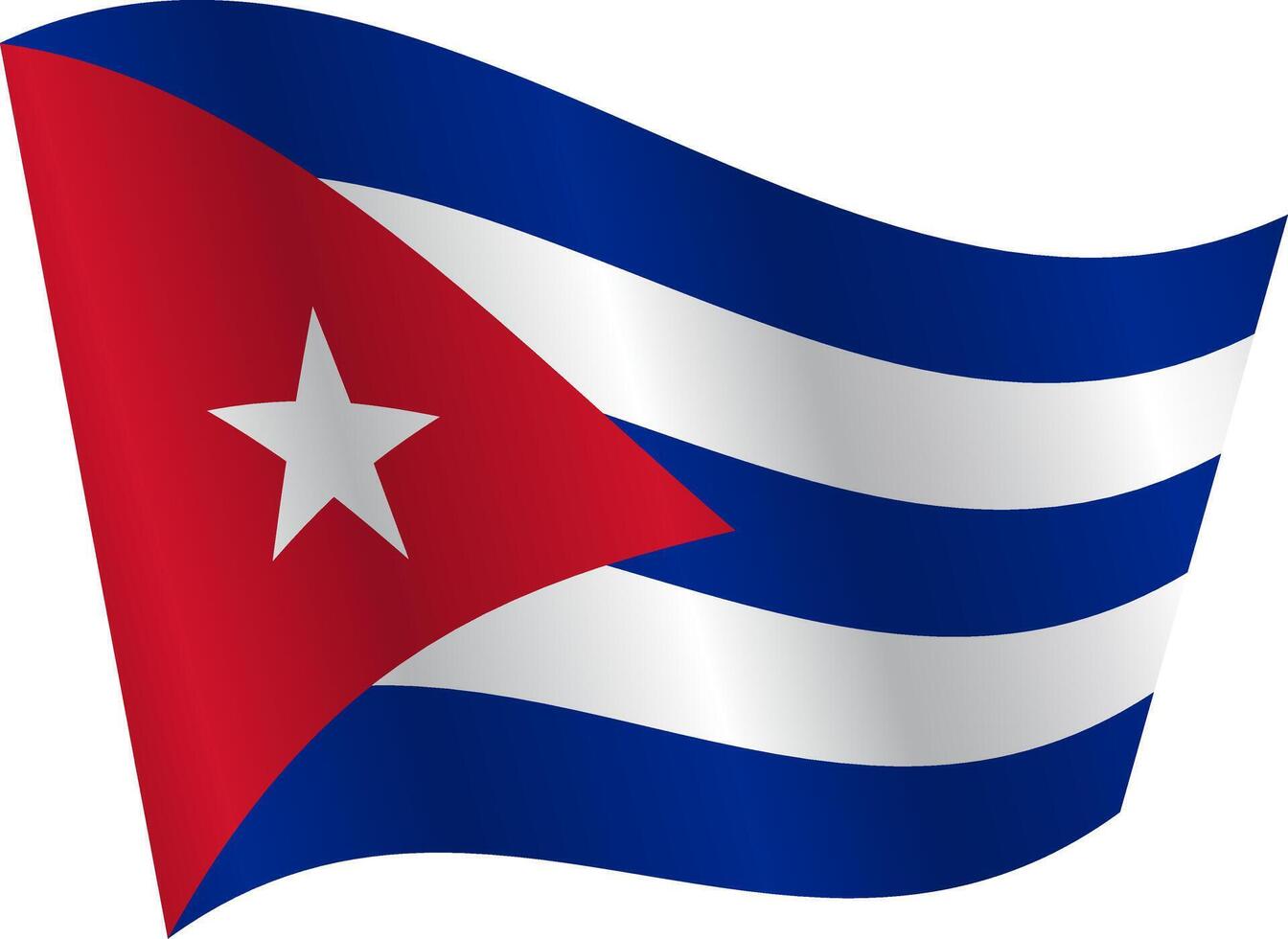 Flag of the country Cuba on white background vector