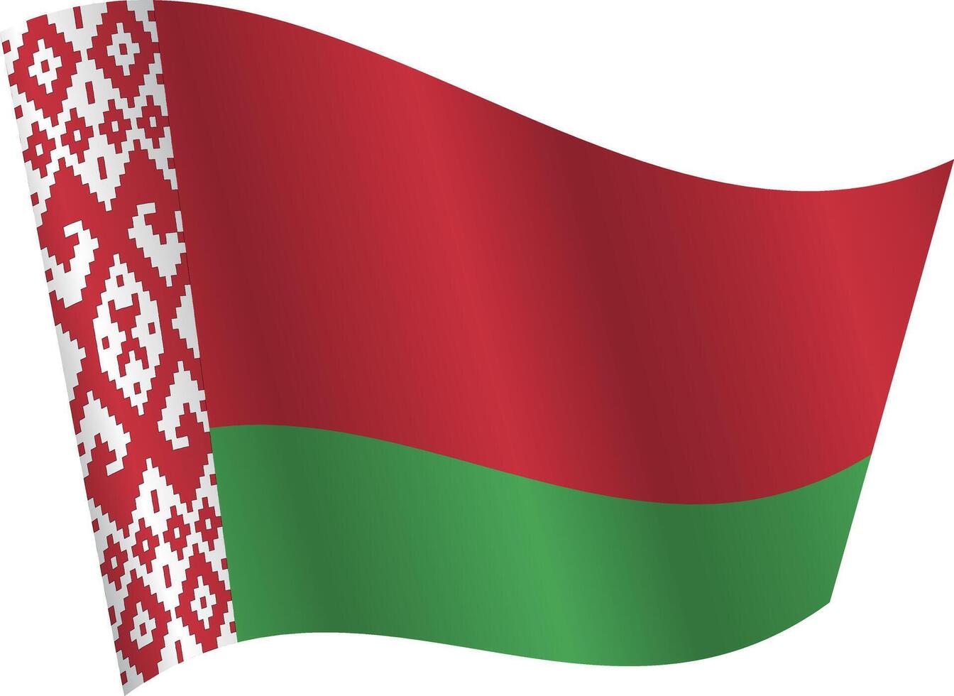Flag of the country Belarus on white background vector