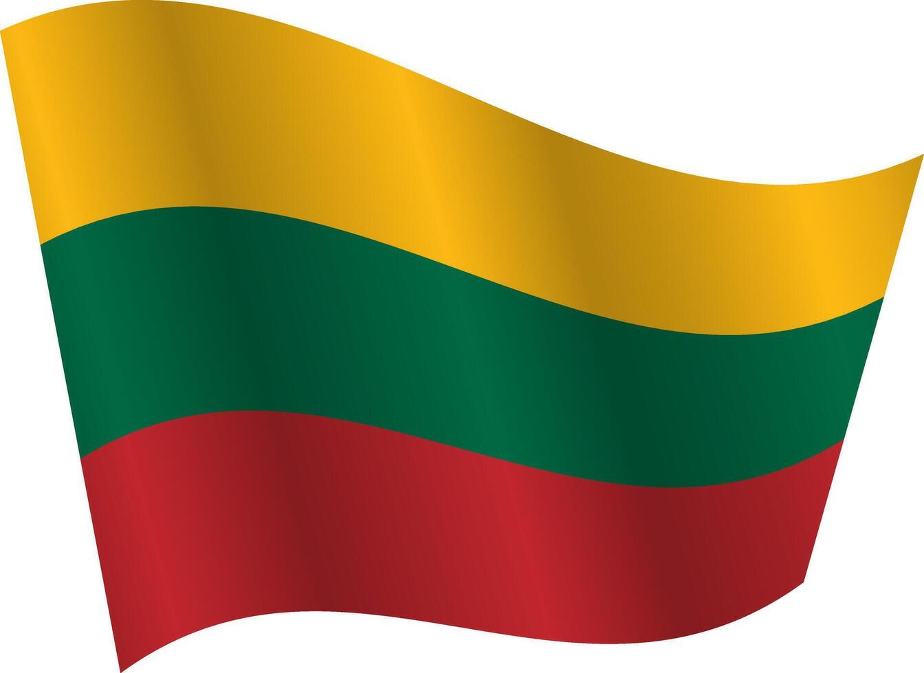 Flag of the country Lithuania on white background vector