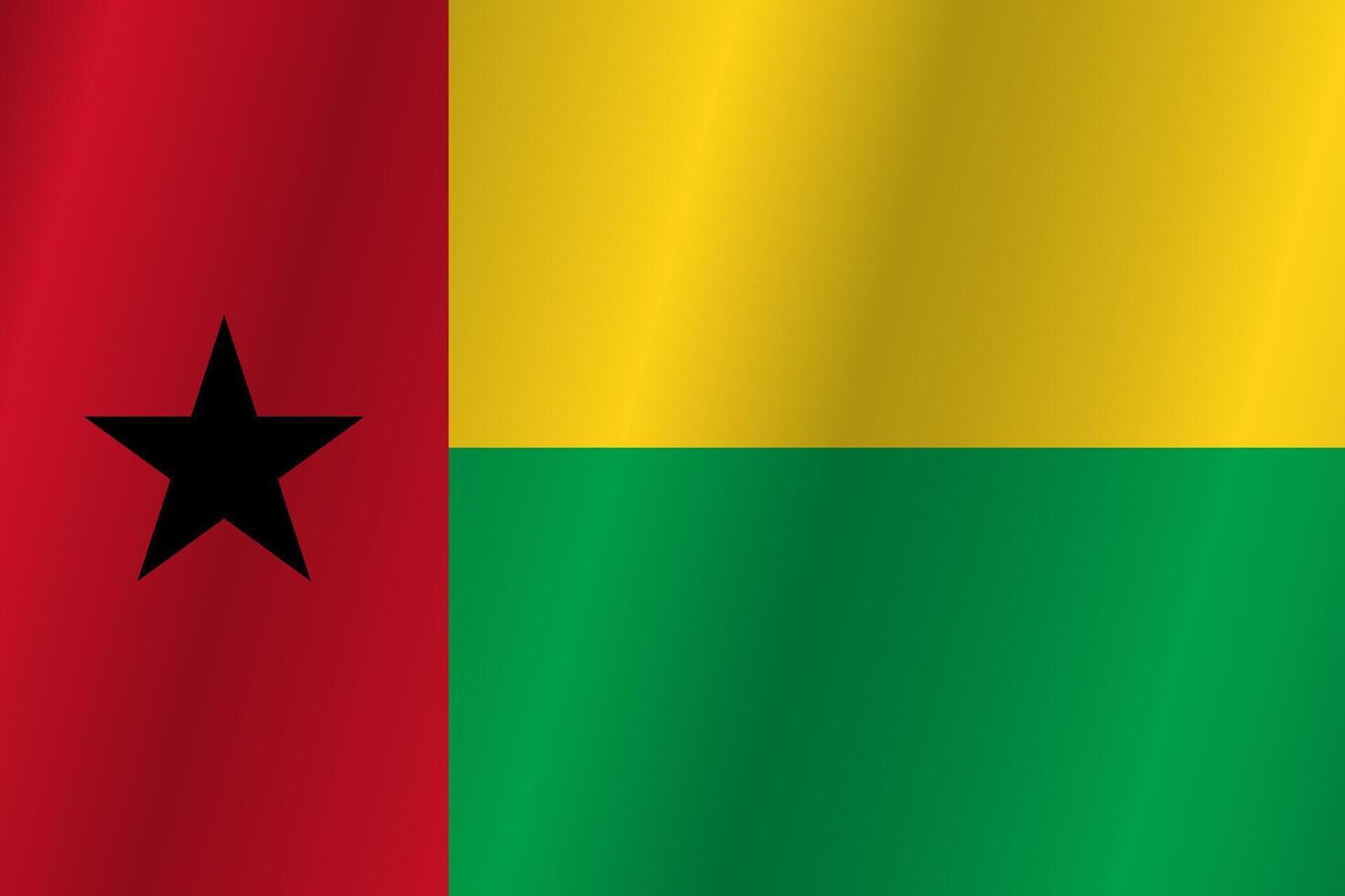 Flag of the country Guinea Bissau on a white background vector