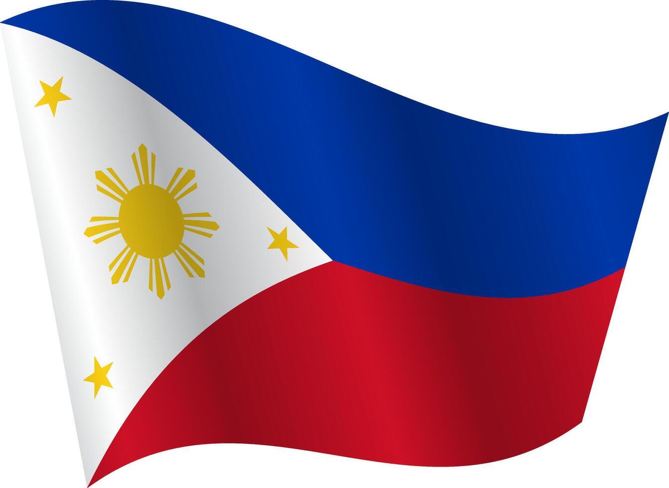Flag of the country Philippines on a white background vector