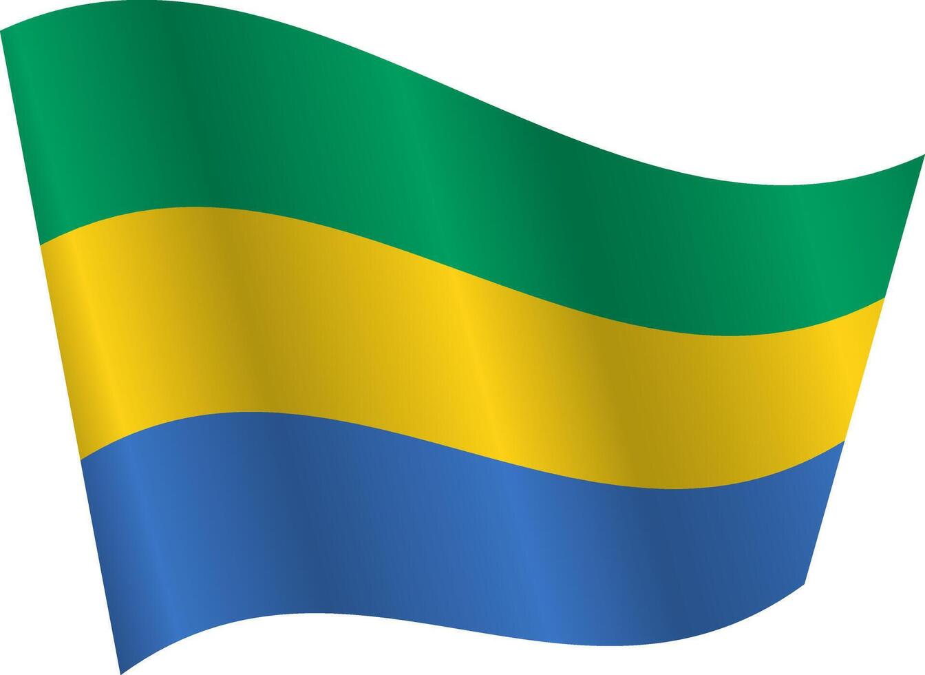 Flag of the country Gabon on white background vector