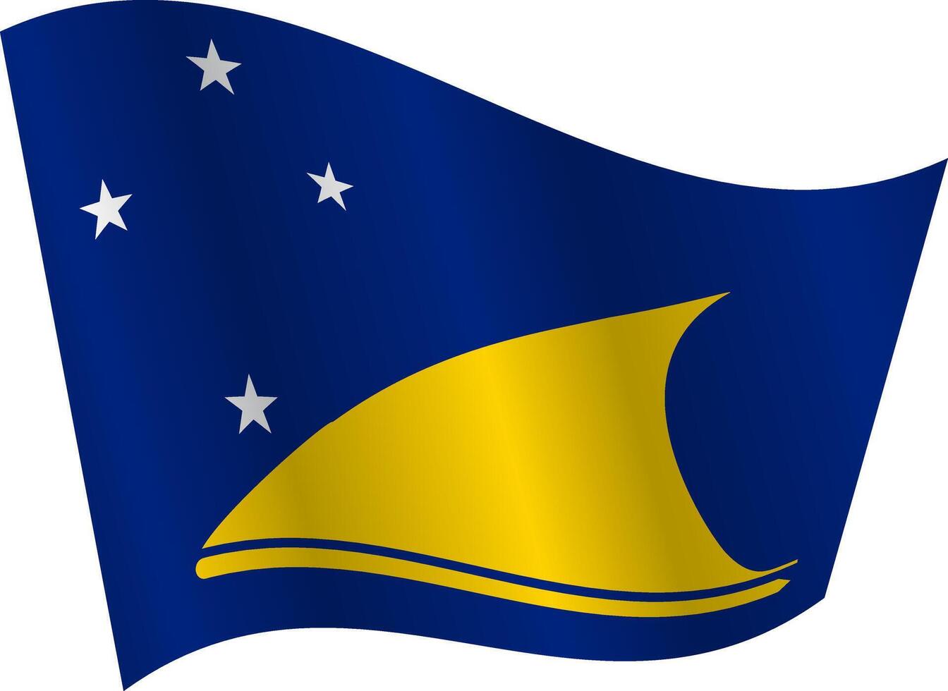 Flag of the country Tokelau on a white background vector