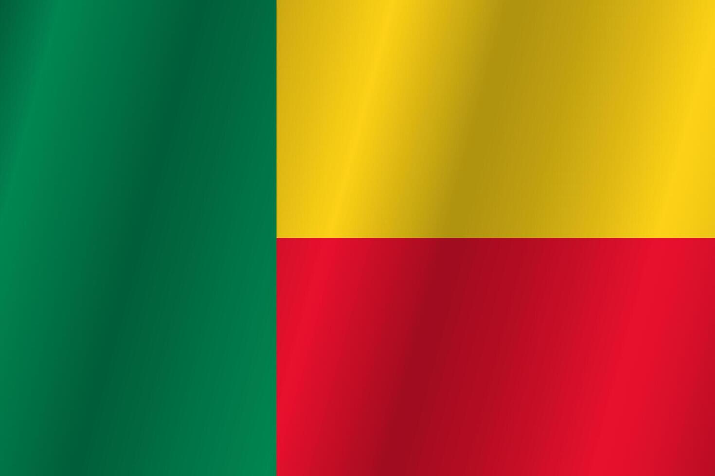 Flag of the country Benin on a white background vector