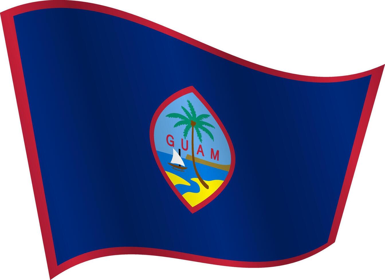 Flag of the country Guam on a white background vector