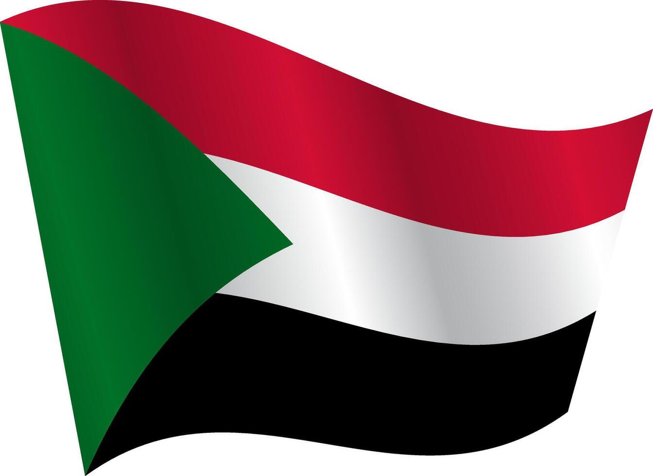Flag of the country Sudan on a white background vector