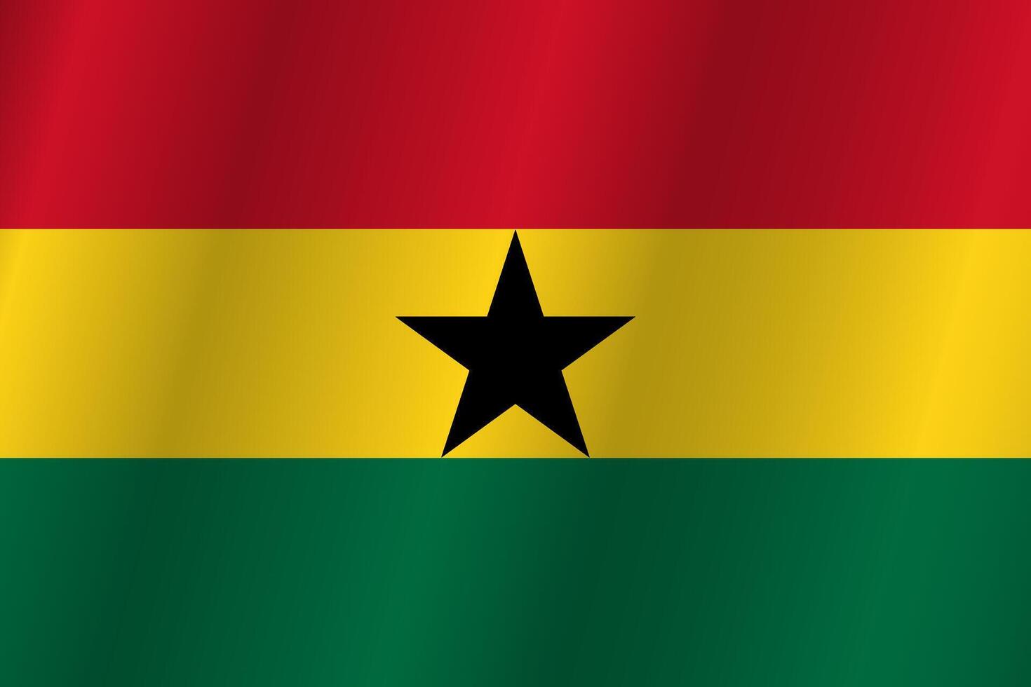Flag of the country Ghana on a white background vector
