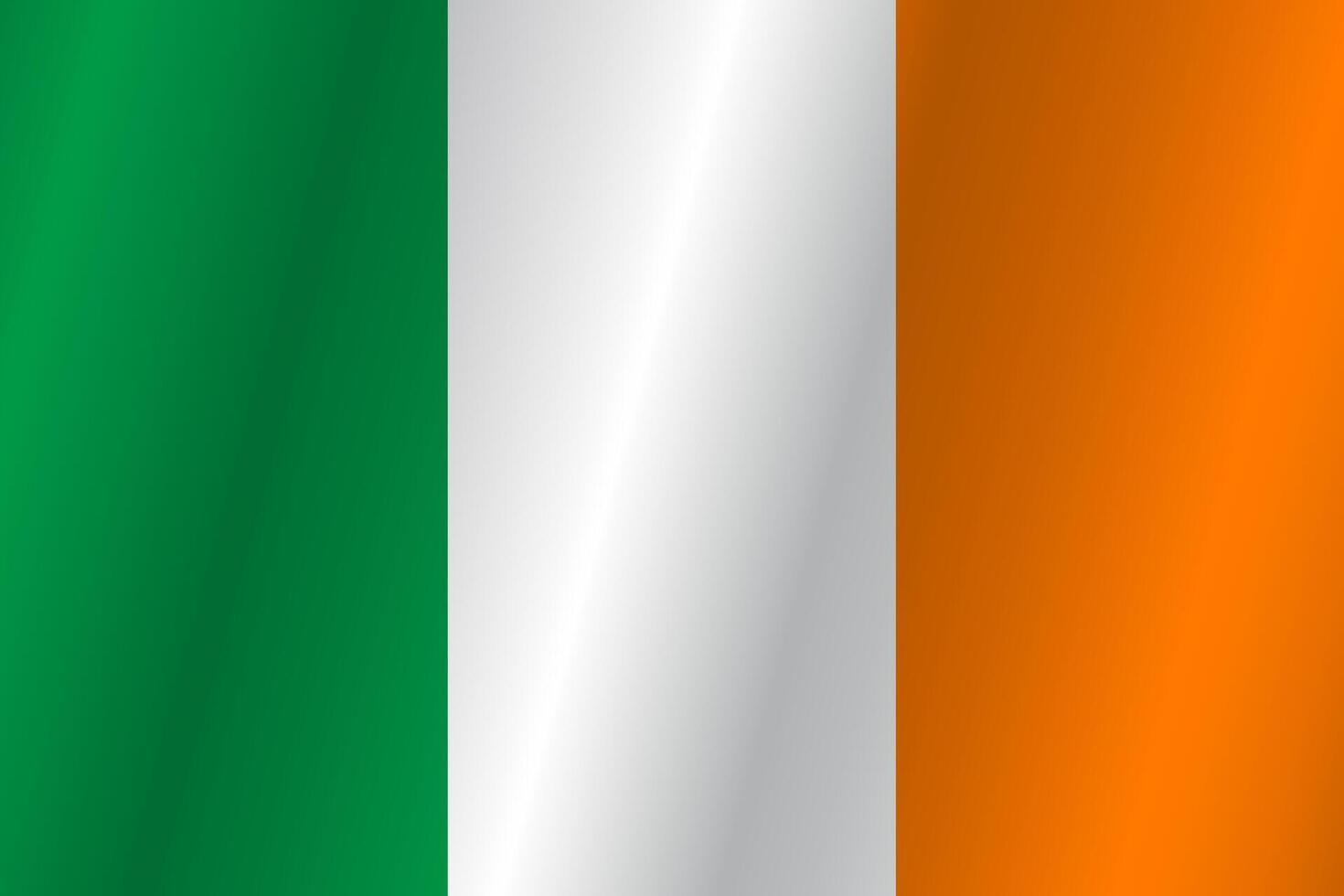 bandera de el país Irlanda en un blanco antecedentes vector