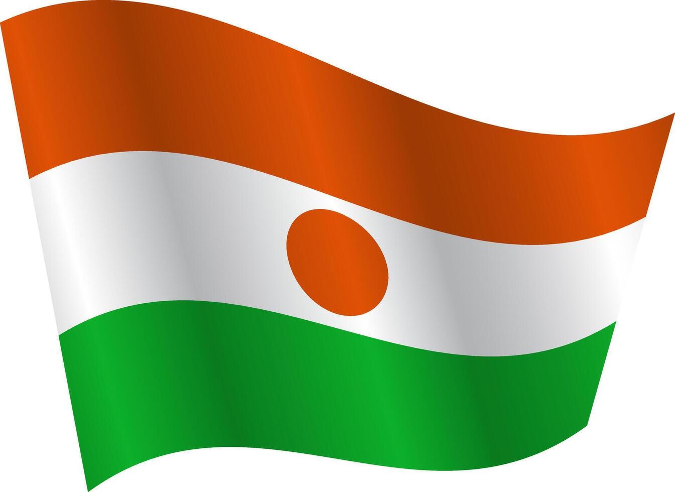 Flag of the country Niger on a white background vector