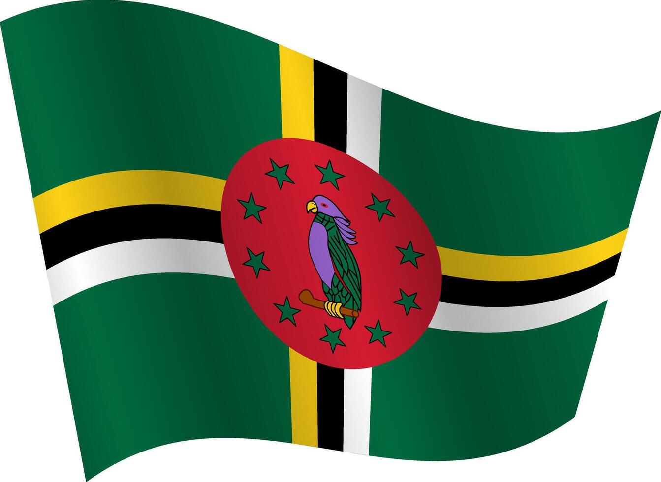 Flag of the country Dominica on a white background vector