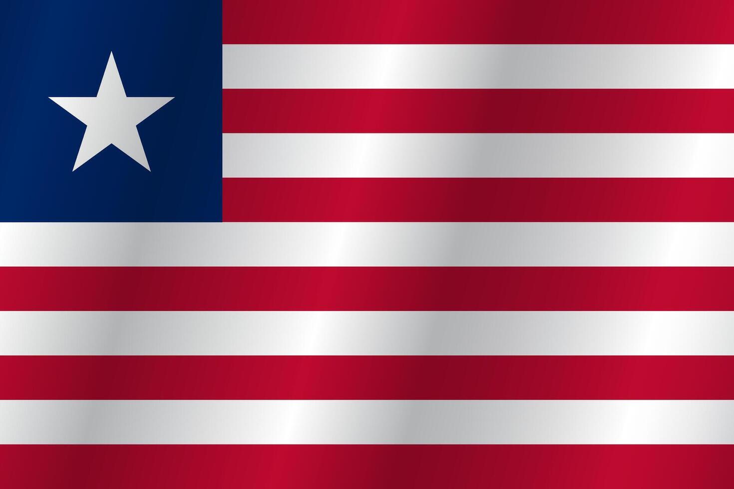 Flag of the country Liberia on white background vector