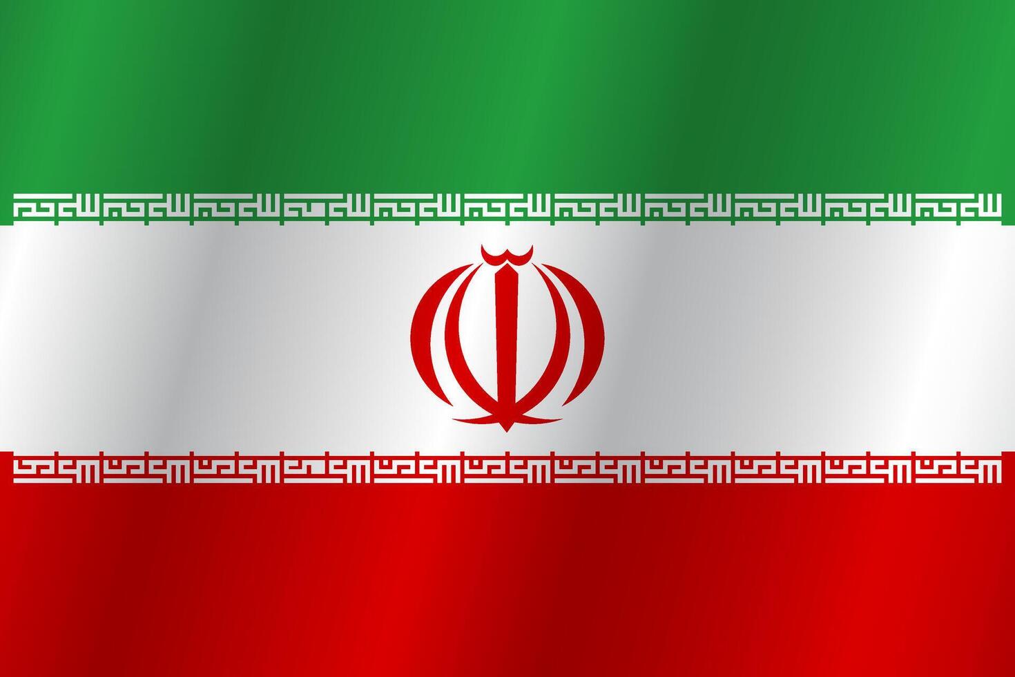 Flag of the country Iran on a white background vector