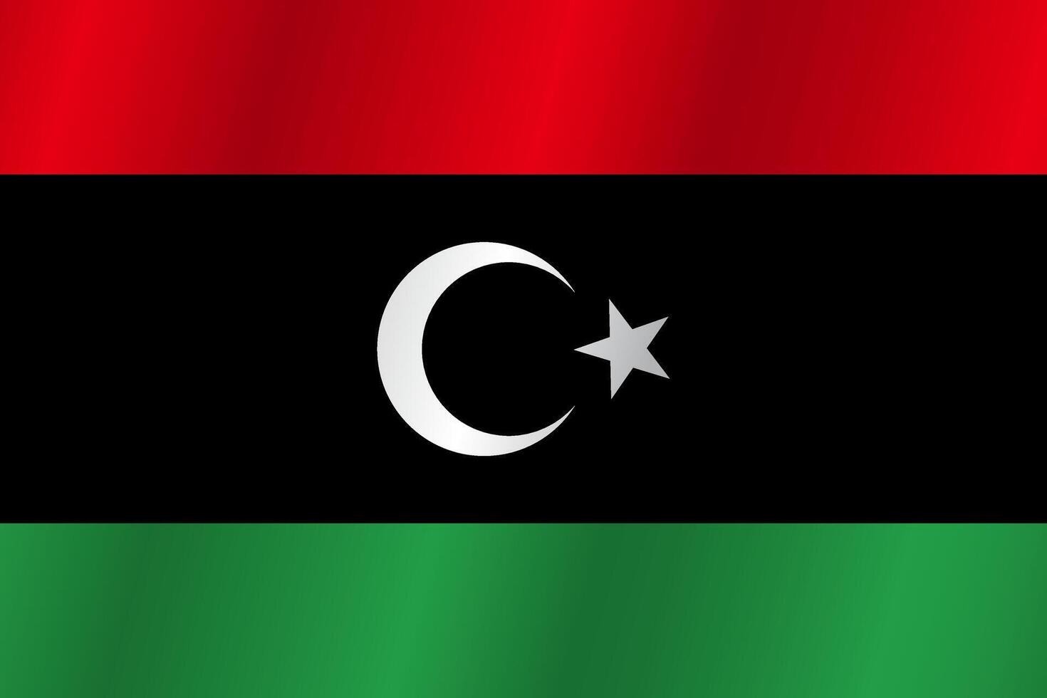 Flag of the country Libya on a white background vector