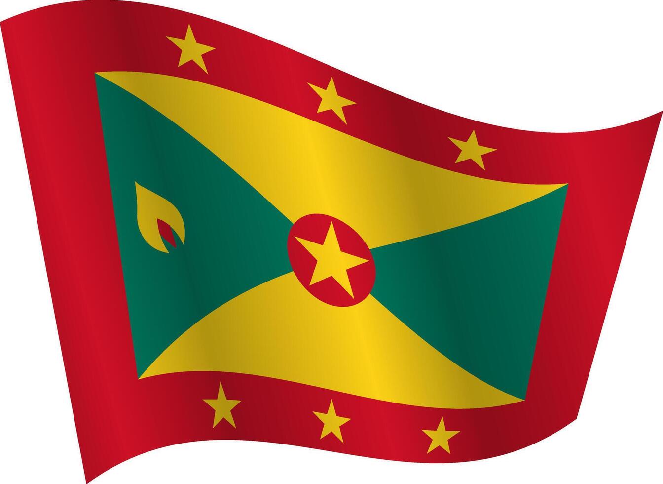 Flag of the country Grenada on a white background vector