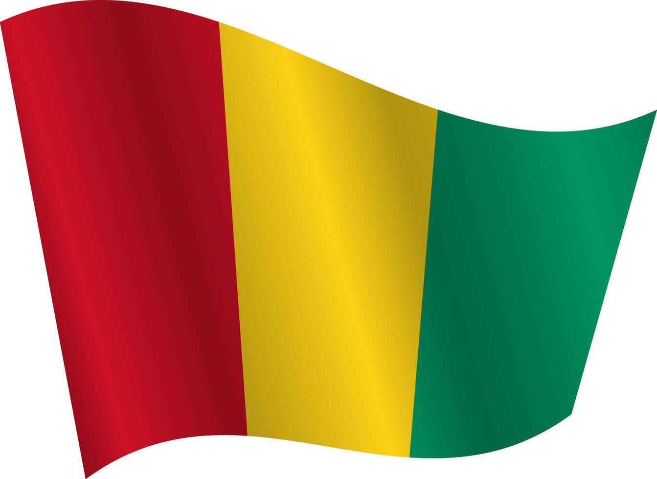 Flag of the country Guinea on white background vector