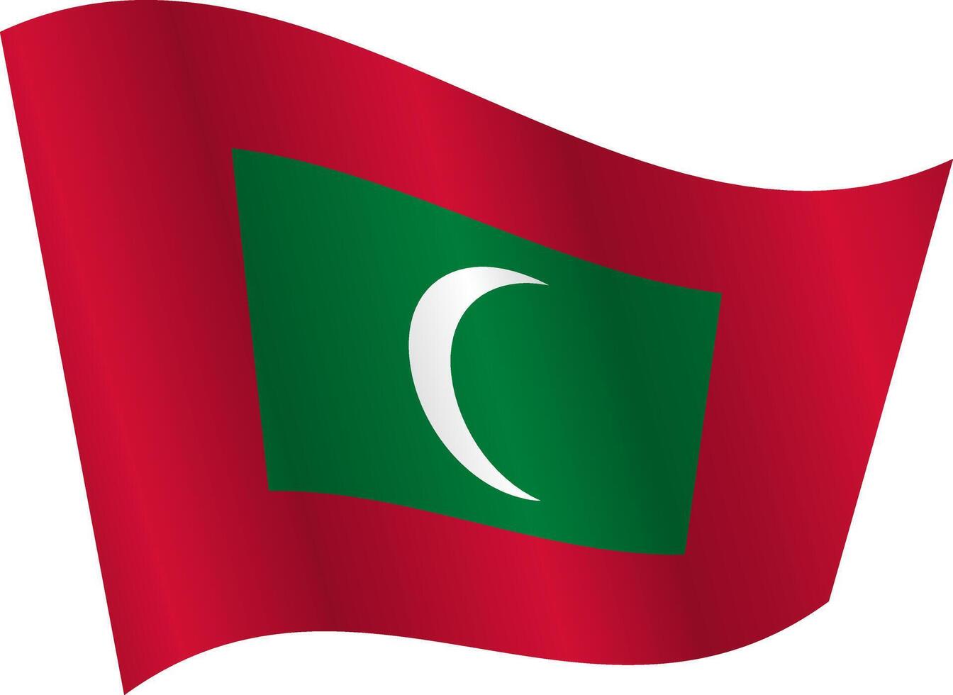 Flag of the country Maldives on a white background vector