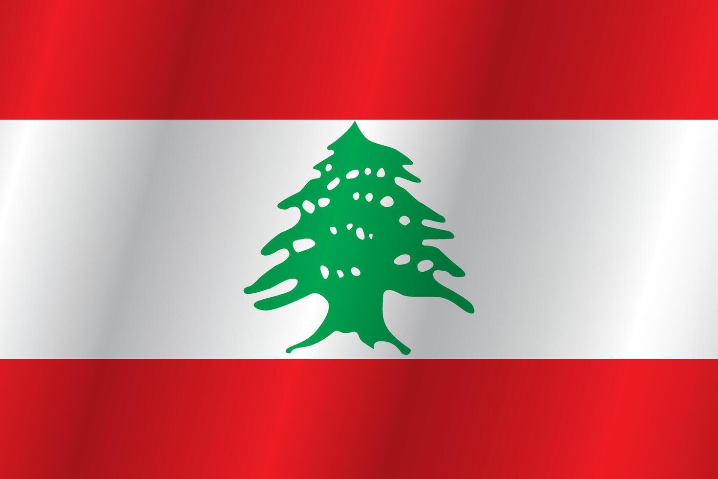Flag of the country Lebanon on white background vector