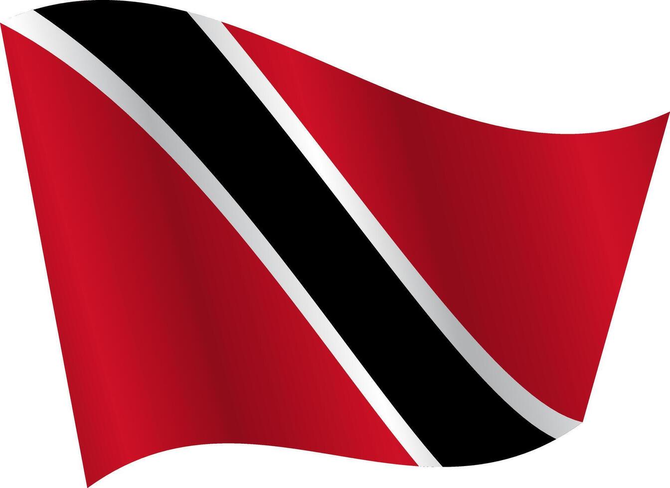Flag of the country Trinidad and Tobago on a white background vector