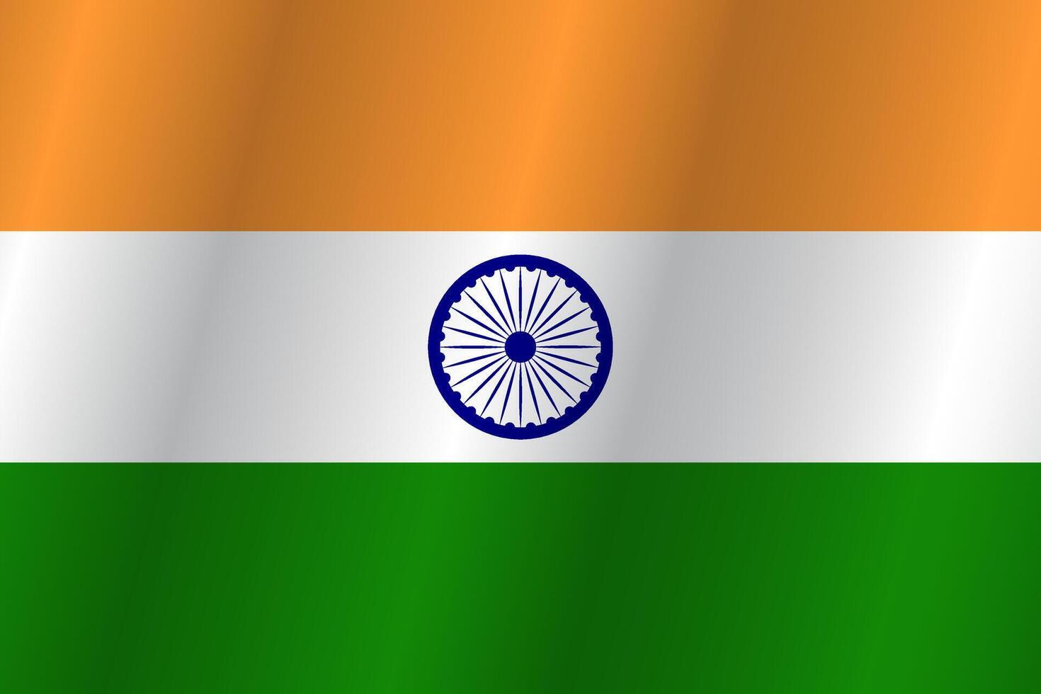 Flag of the country India on a white background vector