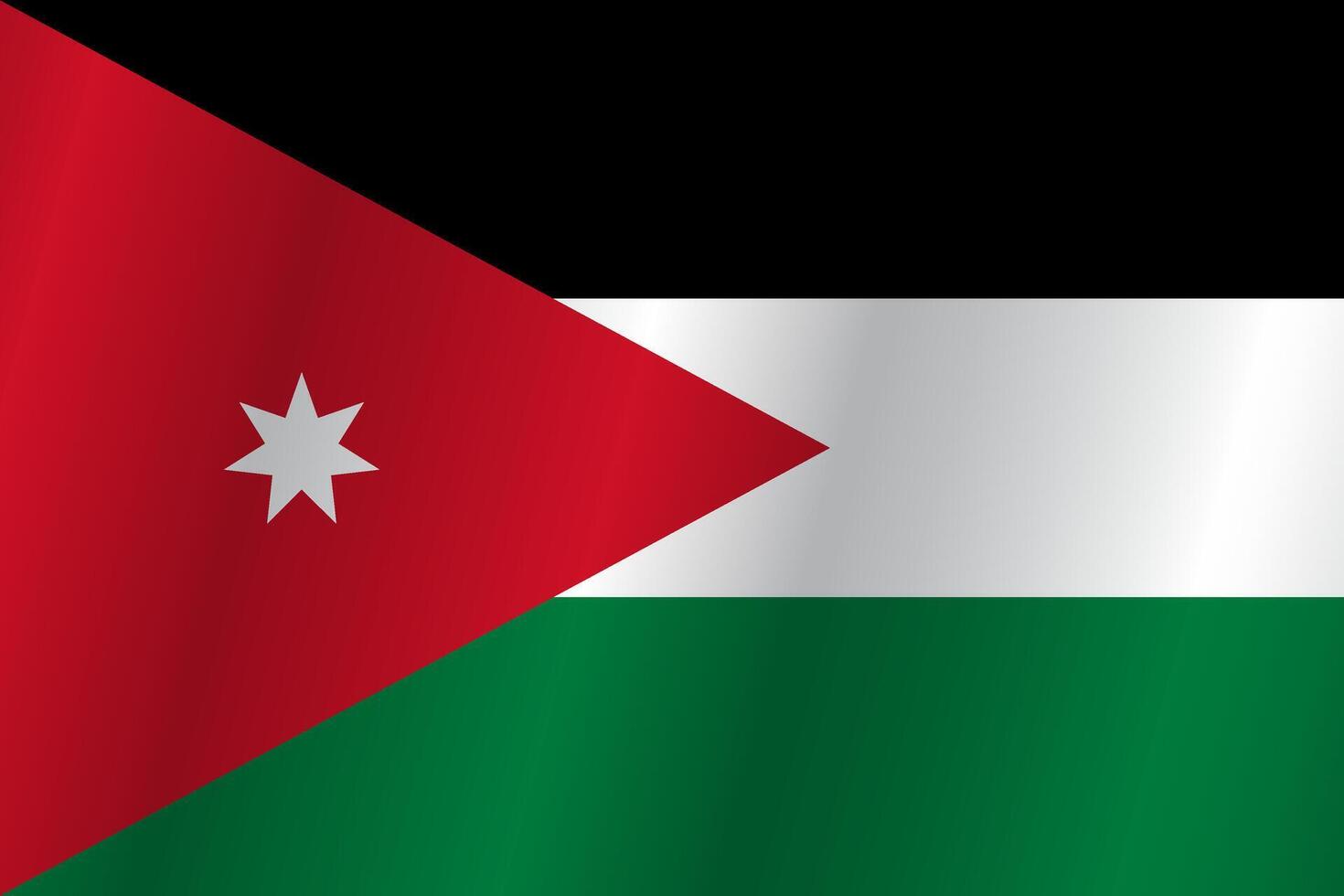 Flag of the country Jordan on a white background vector