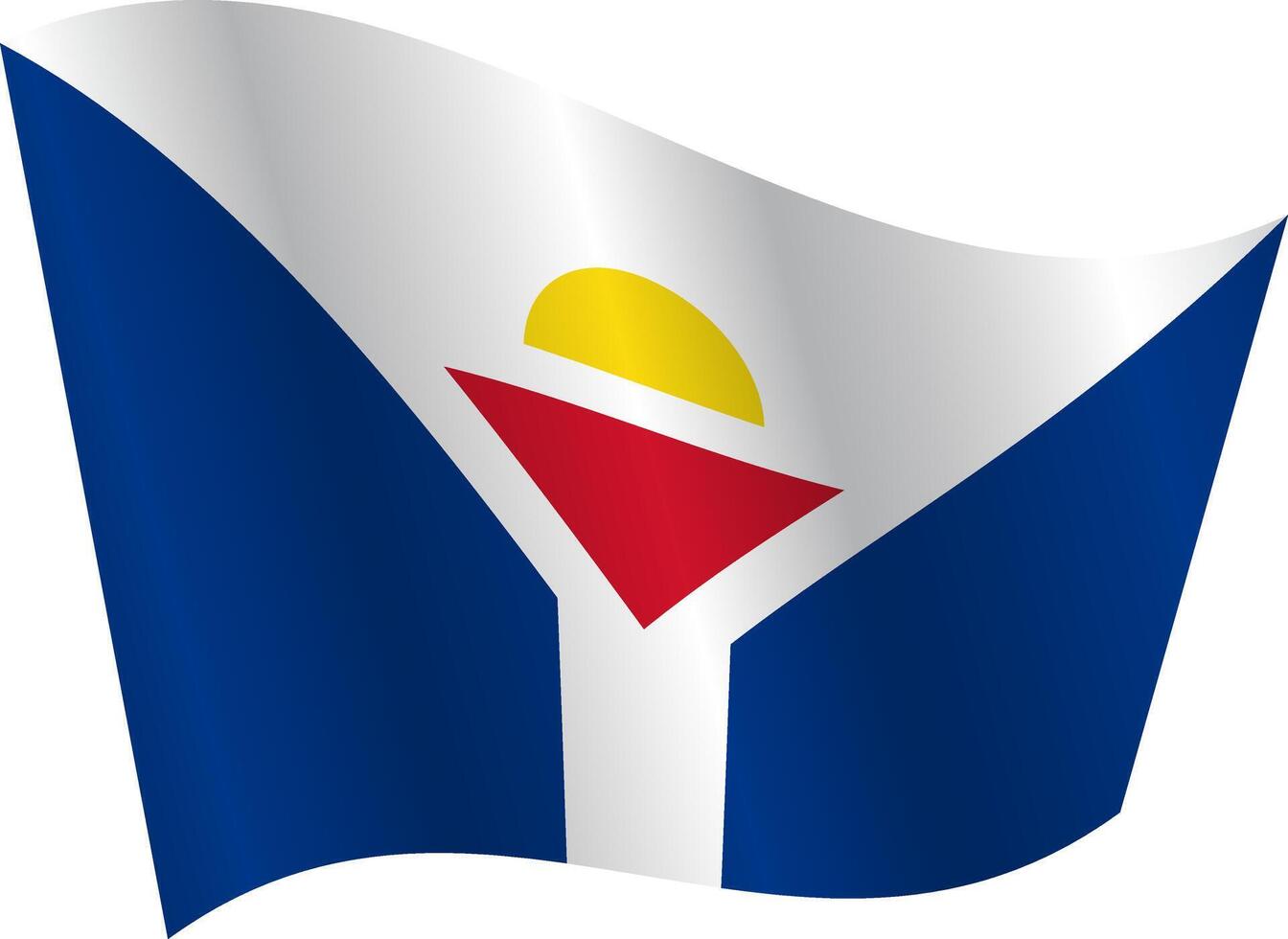 bandera de el país Santo martín en un blanco antecedentes vector