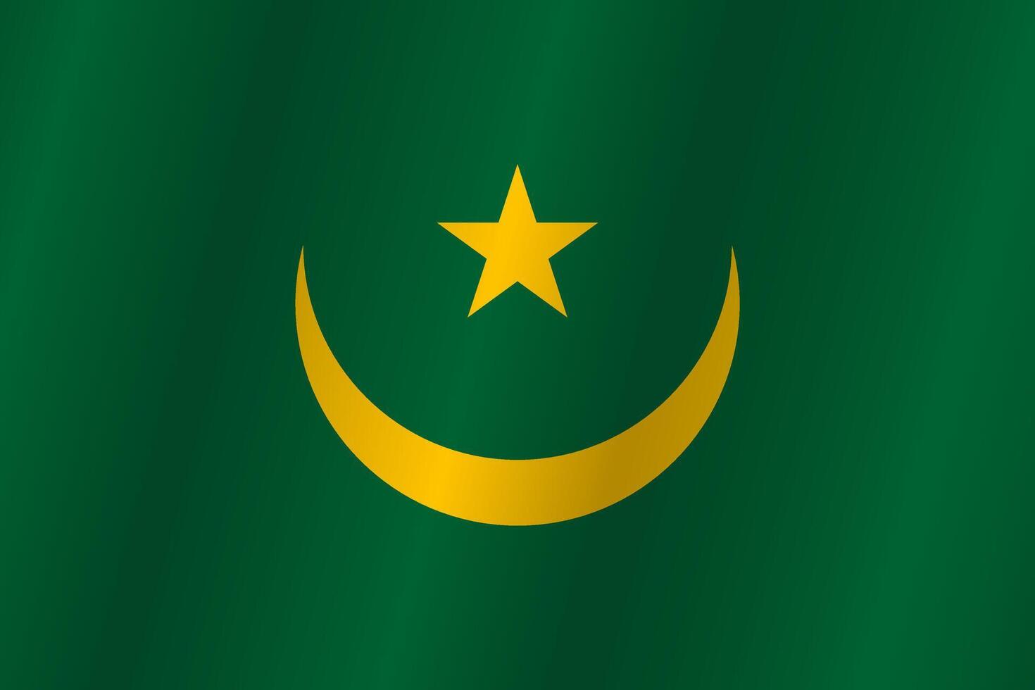Flag of the country Mauritania on a white background vector