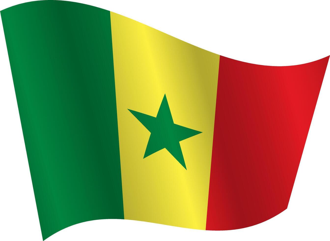 Flag of the country Senegal on a white background vector