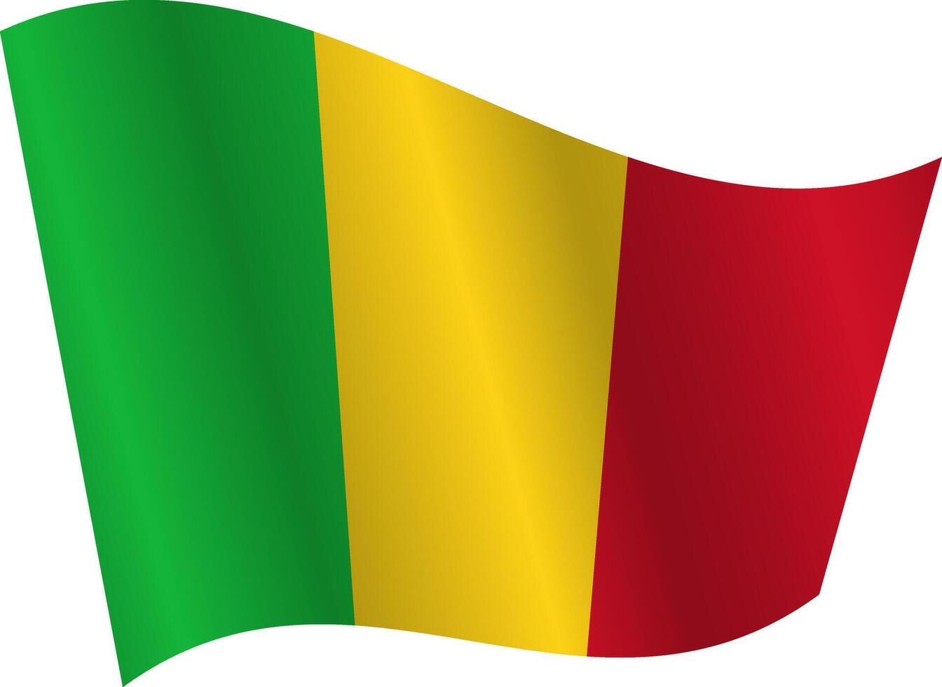 Flag of the country Mali on a white background vector