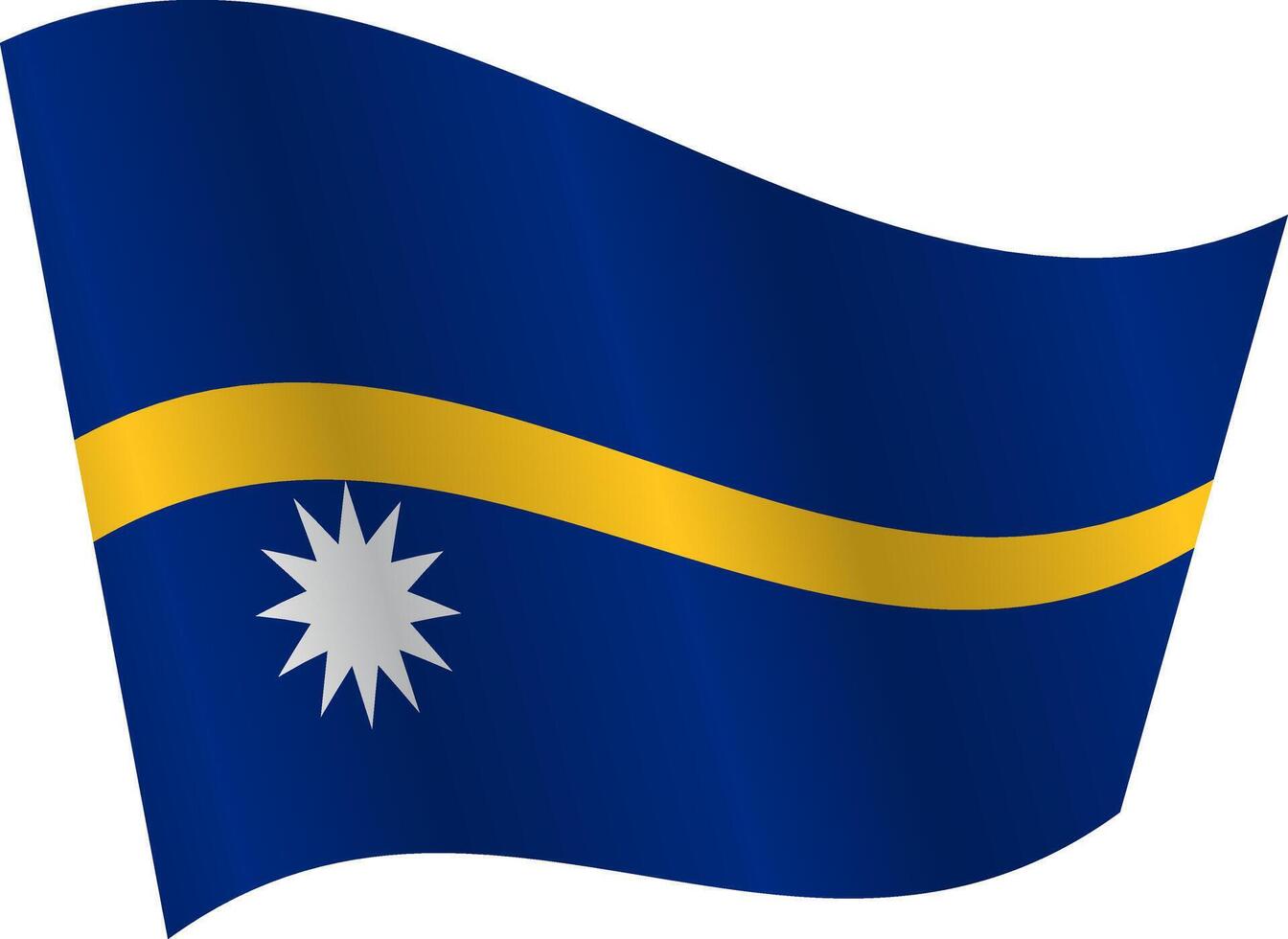 Flag of the country Nauru on a white background vector