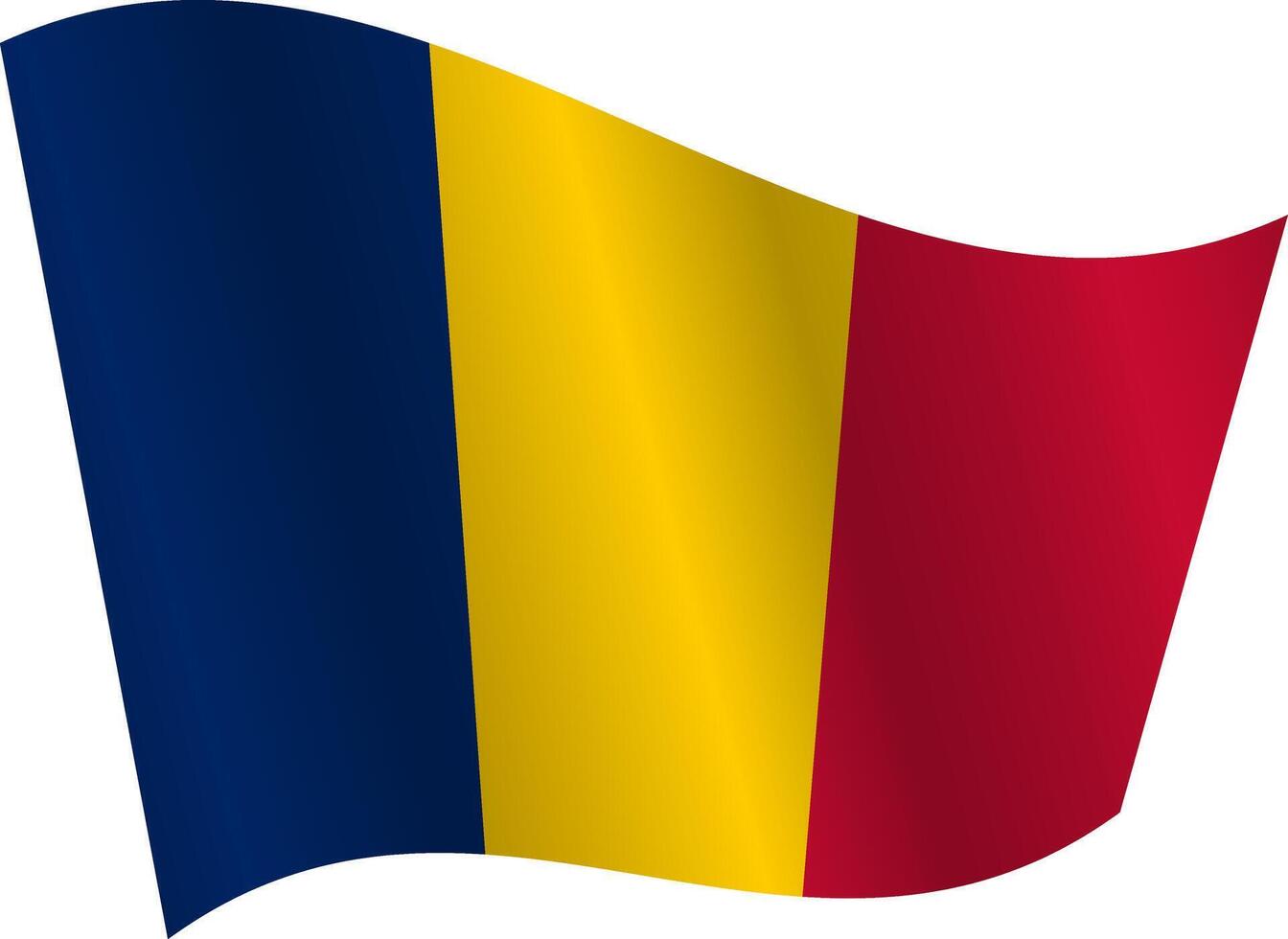 Flag of the country Chad on a white background vector