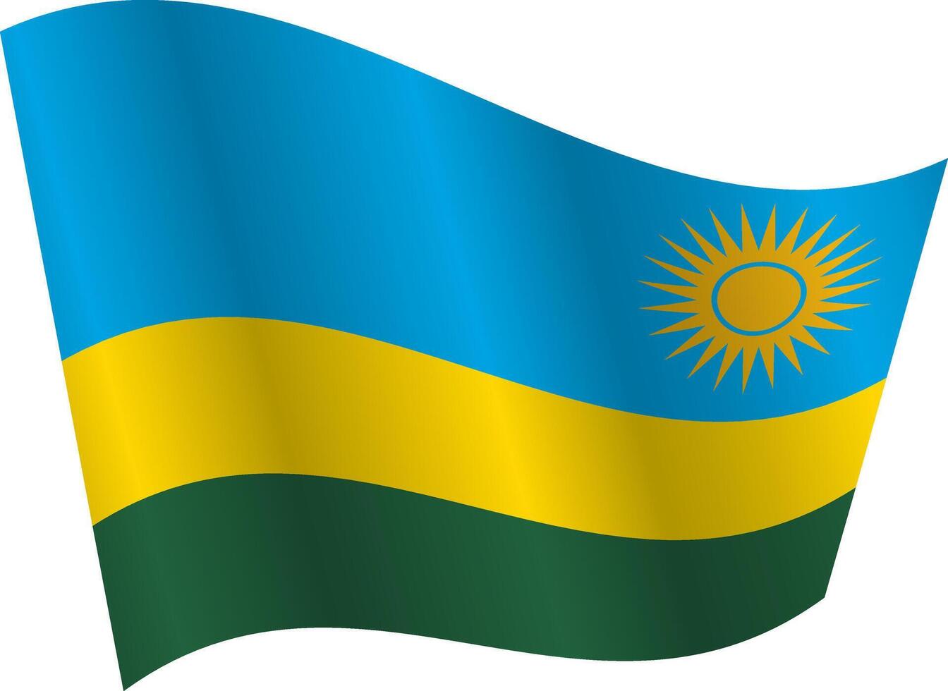 Flag of the country Rwanda on a white background vector